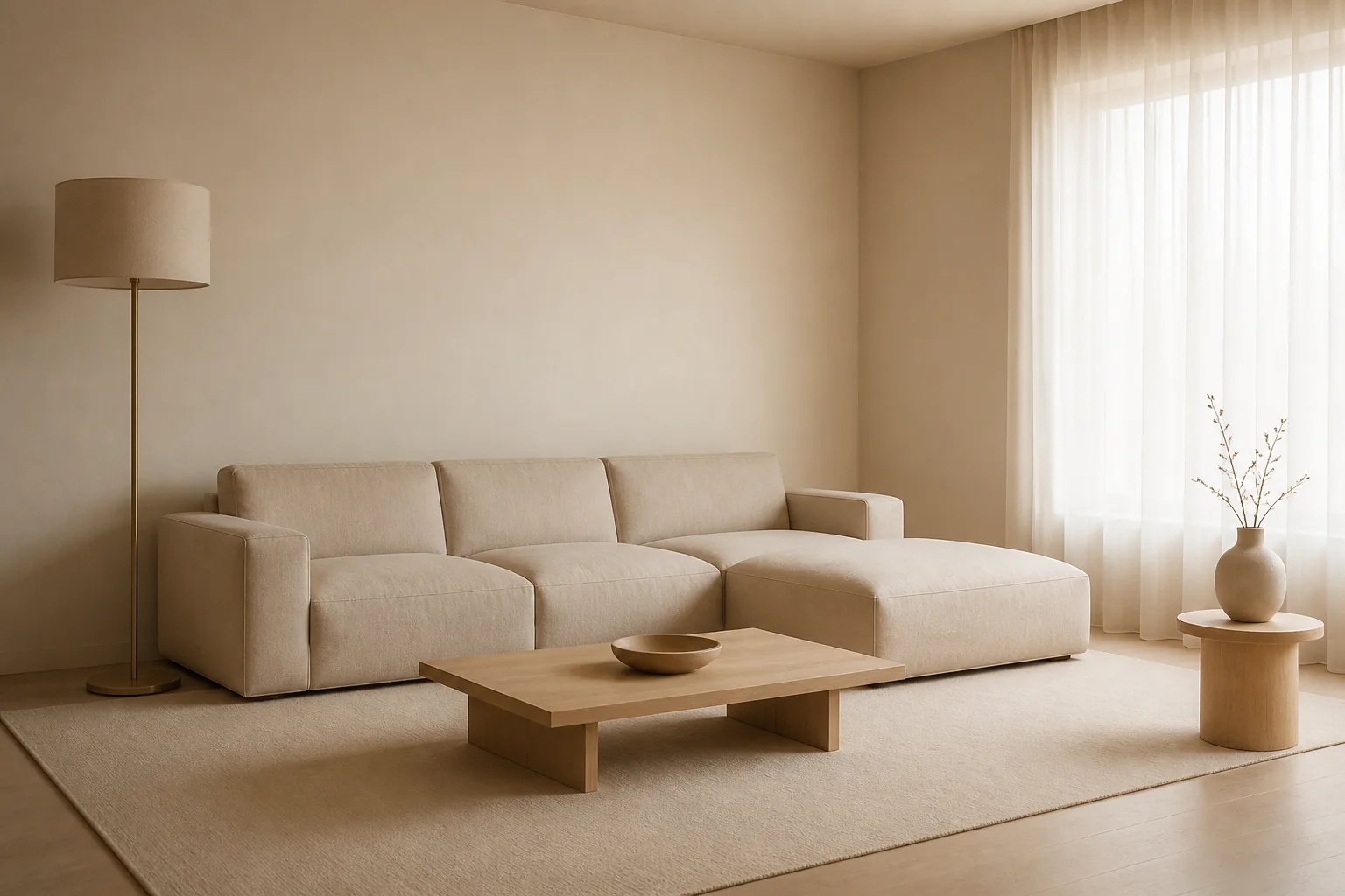 Pattern scares you, so everything stays beige and flat (render)