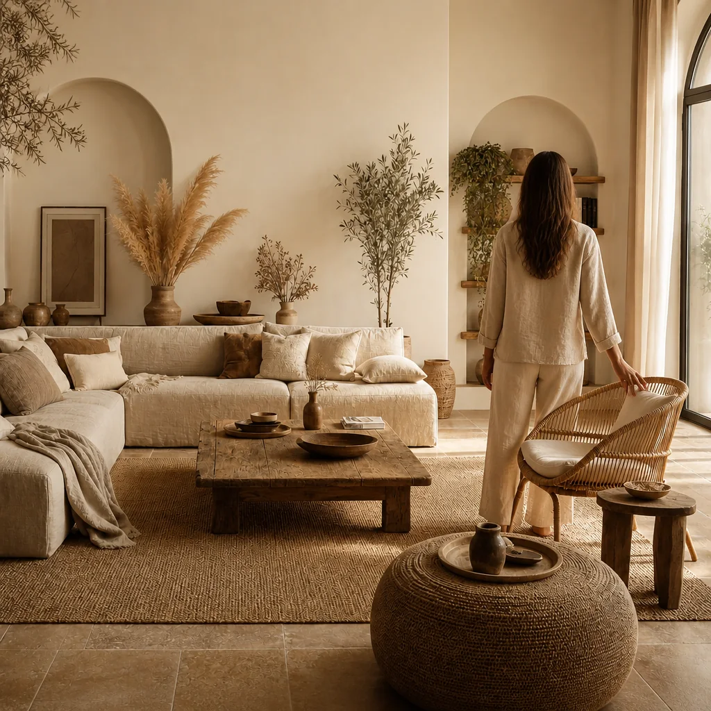 Boho isn't owning more things. It's layering the right six. (render)