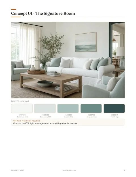 Concept 01: the signature room
