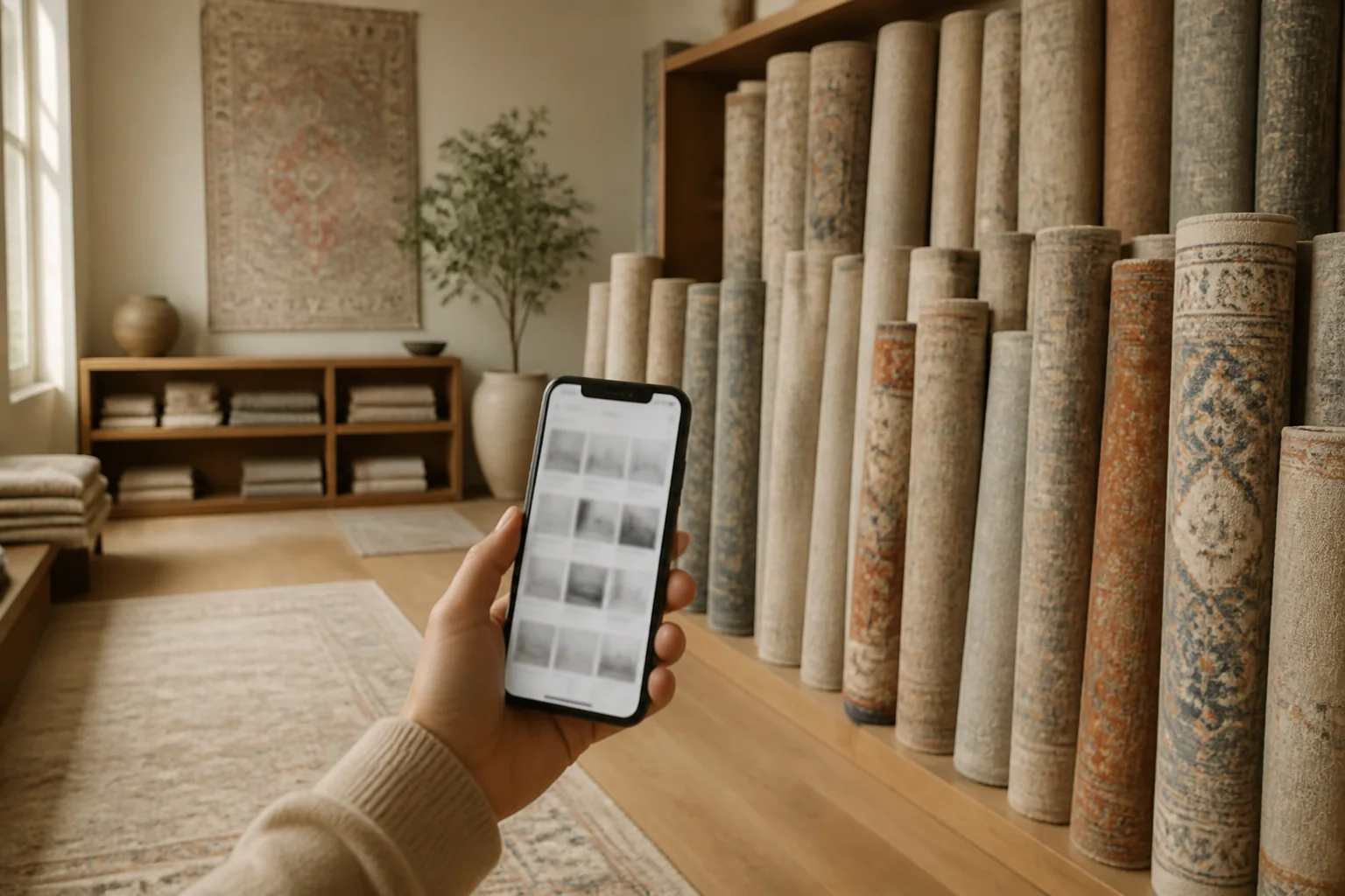 You are mid-store googling 'what size rug for living room' right now (render)