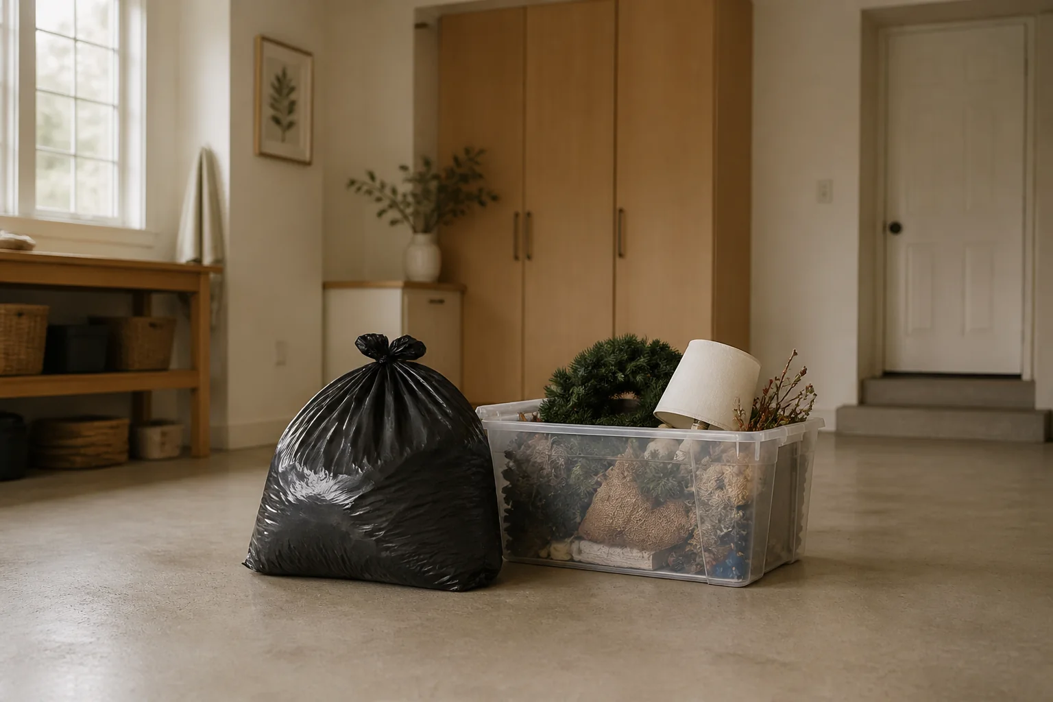 Your seasonal decor collection is 90% regret in a garbage bag (render)