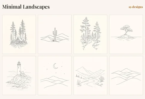 Minimal Landscapes, 19 designs