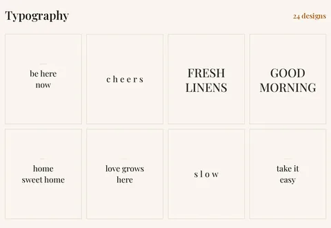 Typography, 24 designs