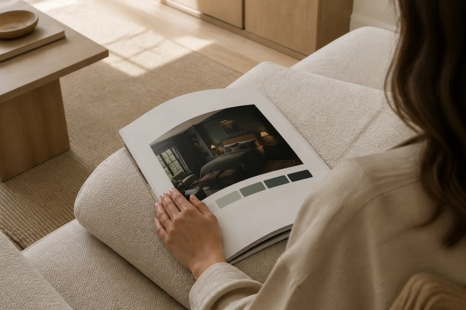 Choose by feeling: the product in use (render)