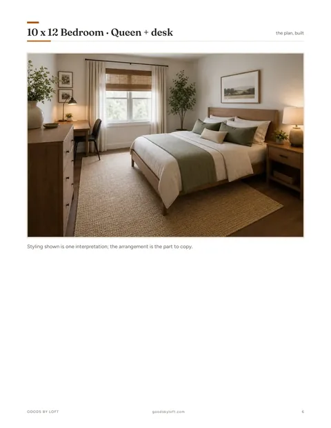 Every layout comes with a render of the plan, built