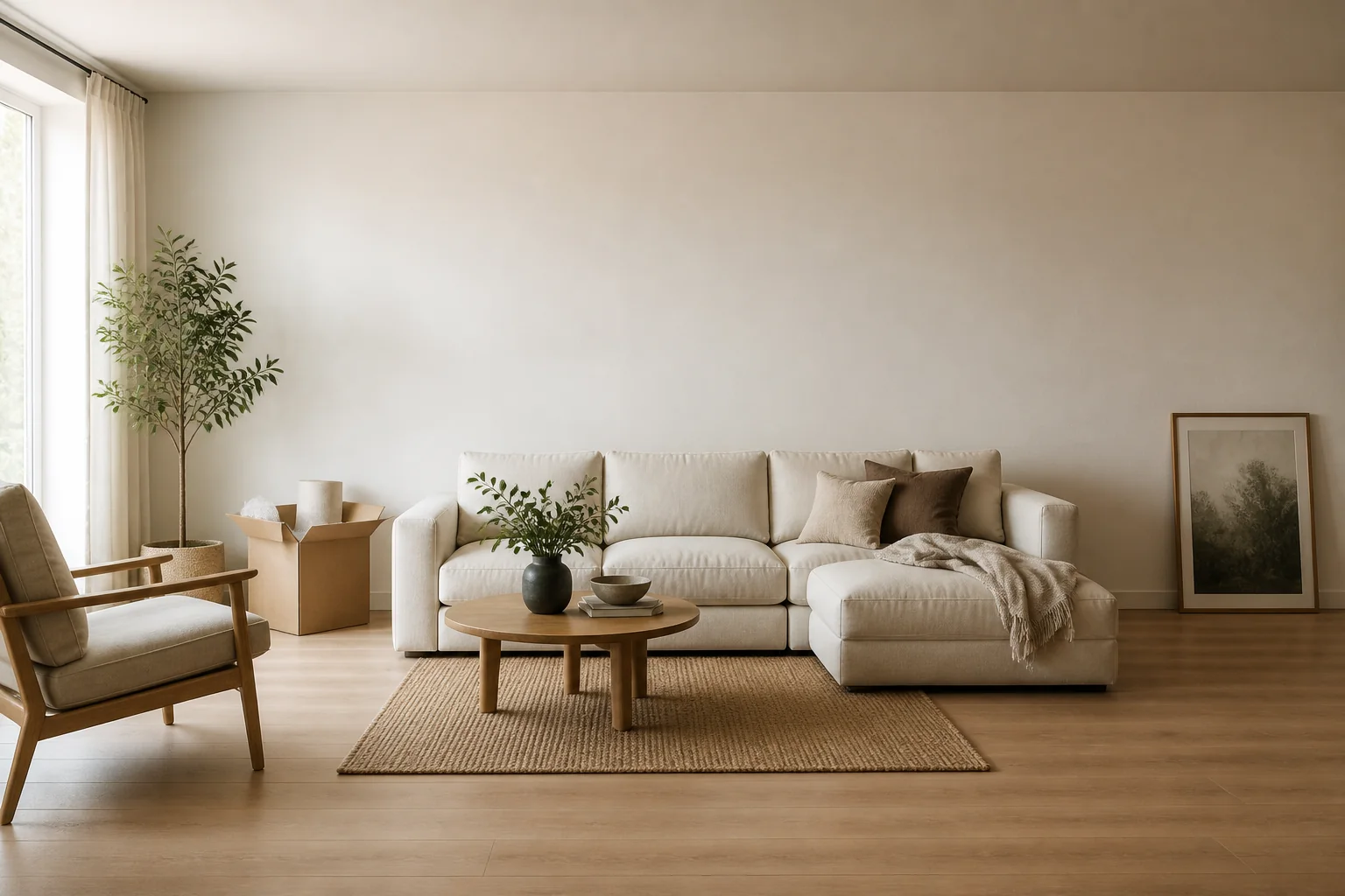 The room has been 'almost done' for a year because nothing ties together (render)