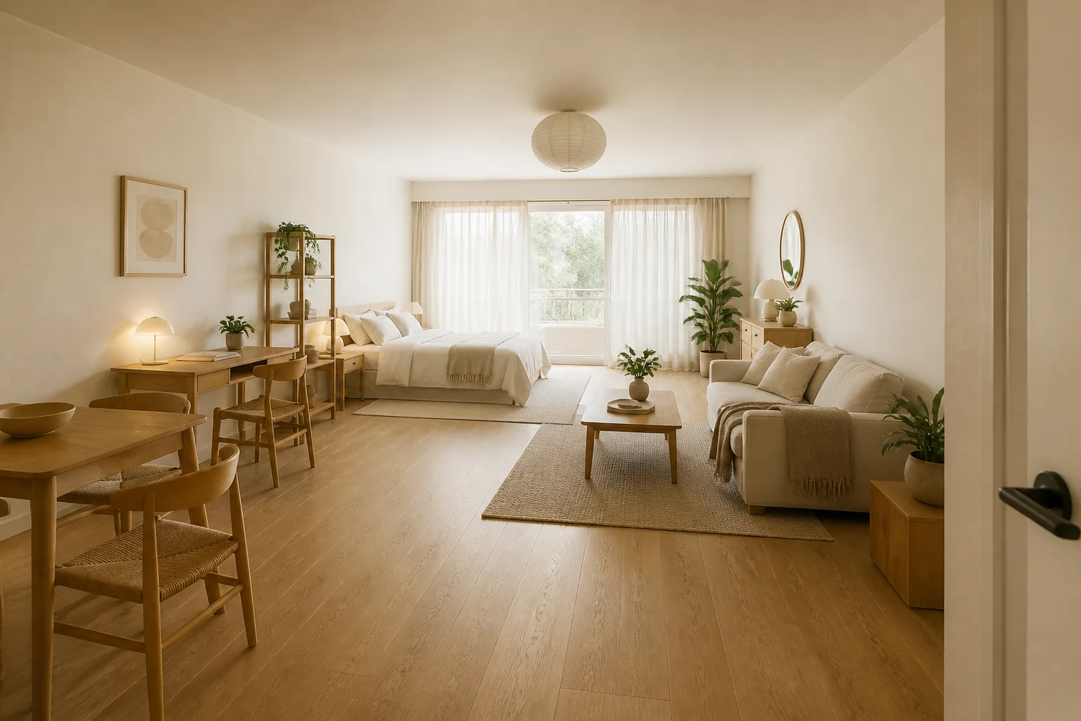 Your whole apartment is technically one room and feels like it (render)