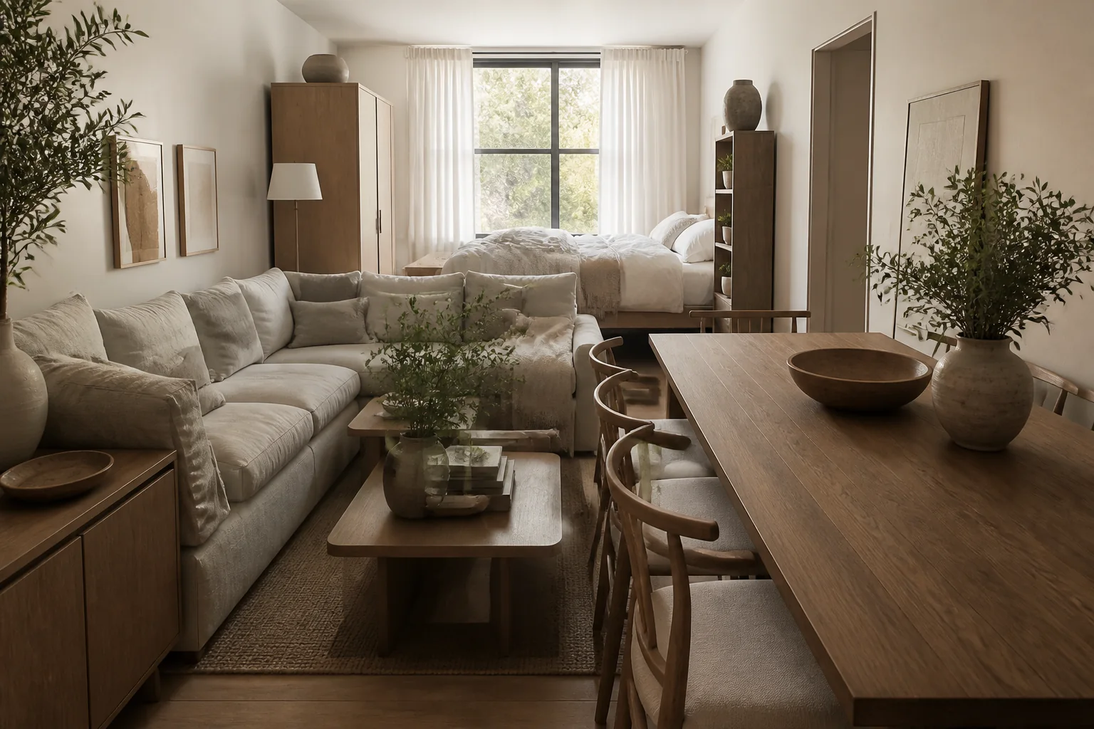 Every piece of furniture was bought for a bigger imaginary home (render)